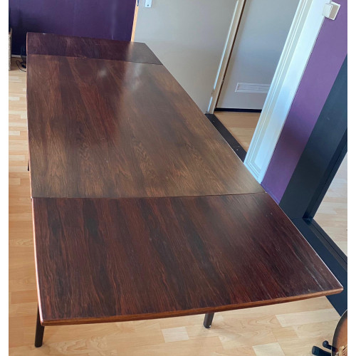 Vintage eettafel palissander uitschuifbaar afbeelding 2