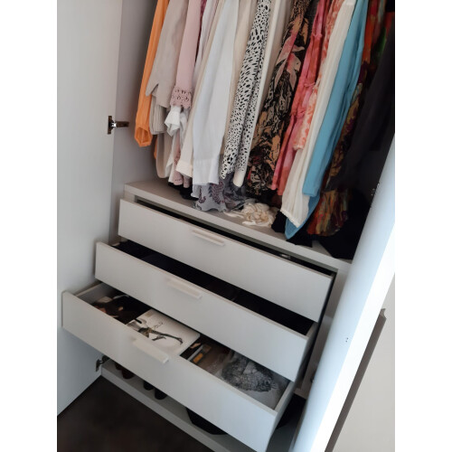 Luxe hoge (280 cm) kledingkast Cinquanta 3 offwhite afbeelding 3