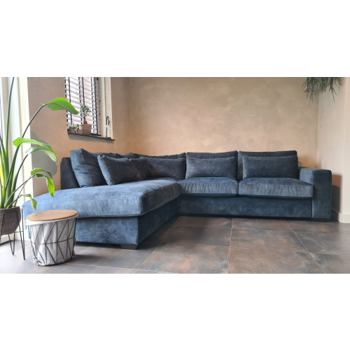 Hoekbank “Casper” Lounge 292x243cm. Adore Velvet 56 ‘NIEUW’ afbeelding 2