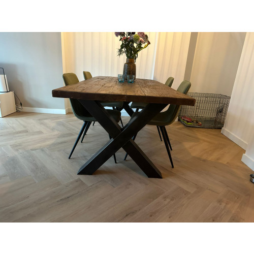 Tafel van eikenhouten Wagondelen afbeelding 2