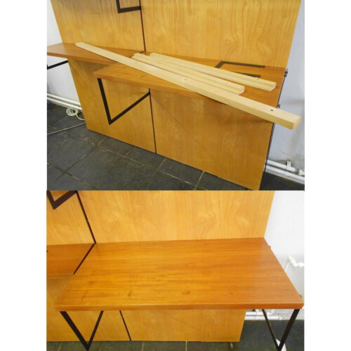 Pastoe vintage wandmeubel Cees Braakman ongeveer 1950 afbeelding 3