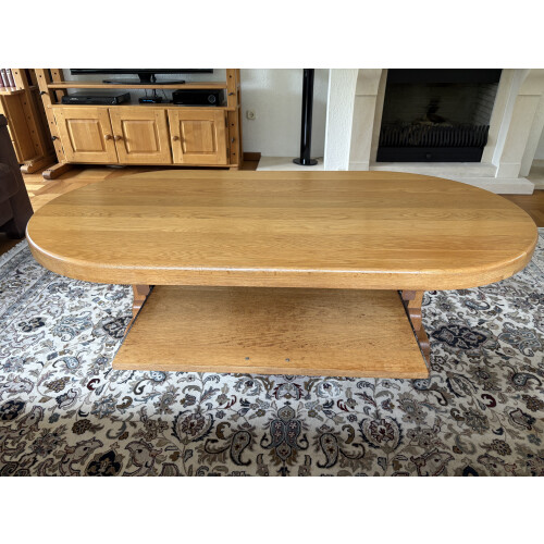 Eiken salontafel - ovaal - uitschuifblad afbeelding 3