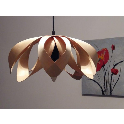 Design houten hanglamp afbeelding