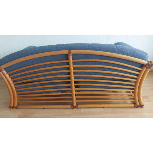 Vintage bamboe/rotan bankstel afbeelding 3