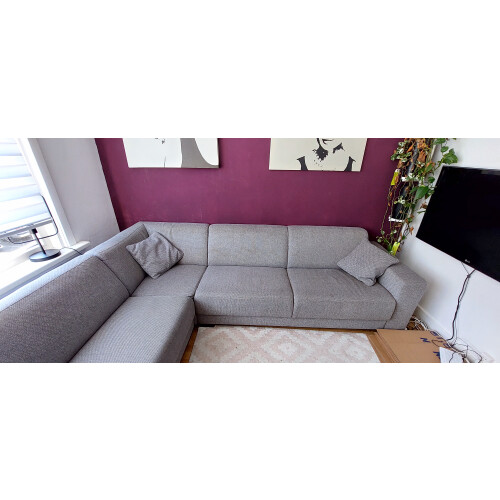 Grijze hoekbank 300x300x80 (zitvlak 53) afbeelding 3